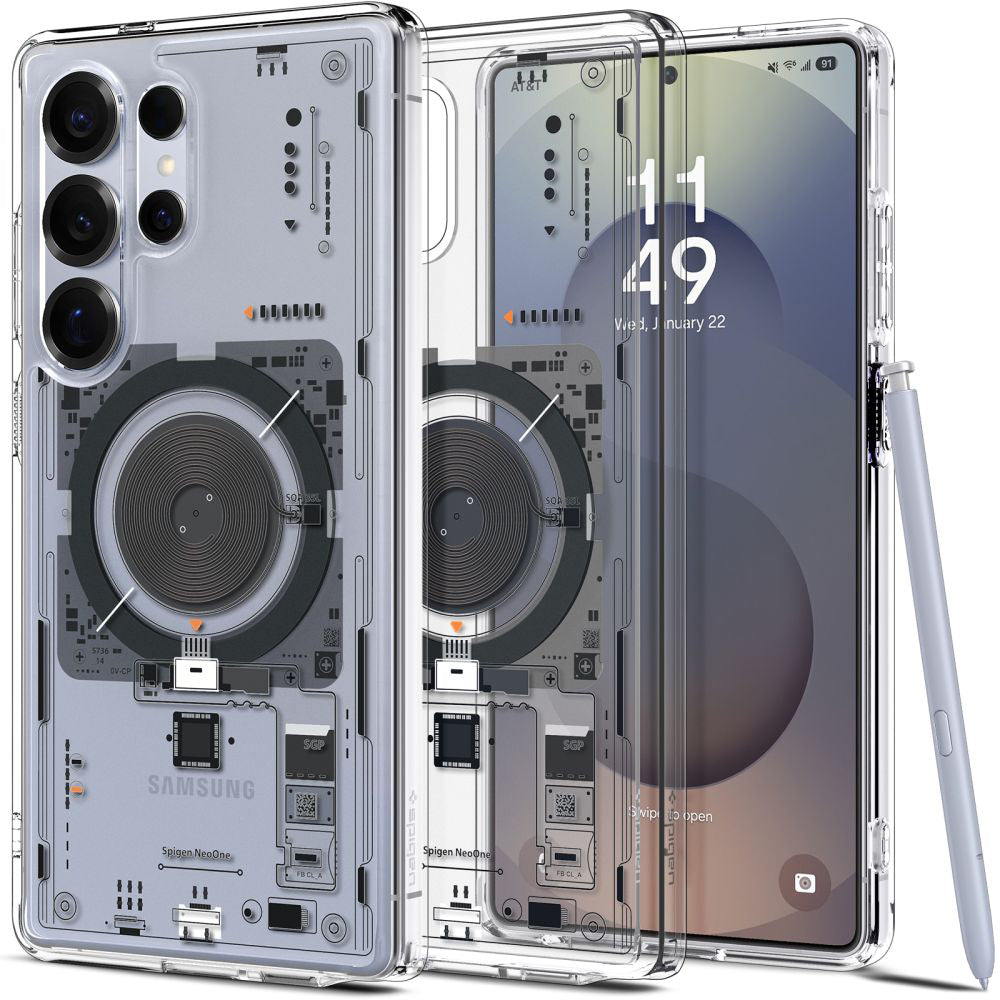 MagSafe Hülle für Samsung Galaxy S25 Ultra S938, Spigen, Ultra Hybrid Neo One, Transparent