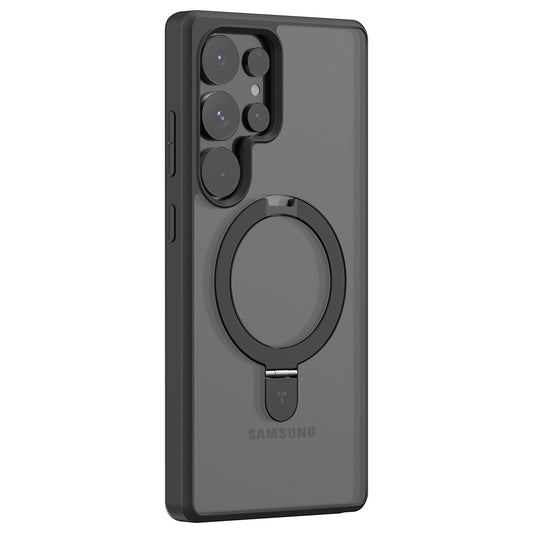 Coque MagSafe pour Samsung Galaxy S25 Ultra S938, Torras, Ostand, Noire