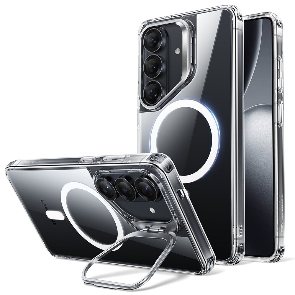 Coque MagSafe pour Samsung Galaxy S26, ESR, Classic Hybrid Kickstand, Transparente