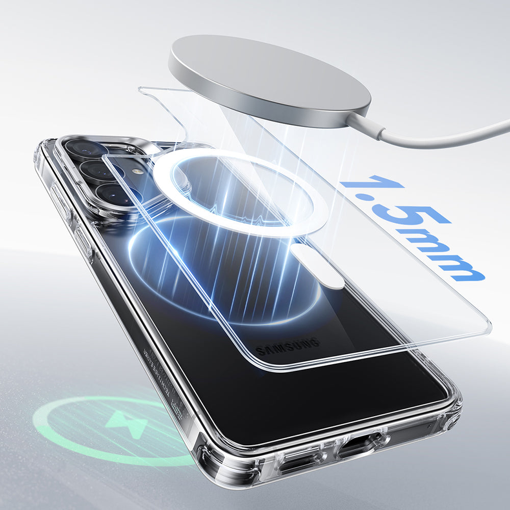 Coque MagSafe pour Samsung Galaxy S26, ESR, Classic Hybrid Kickstand, Transparente