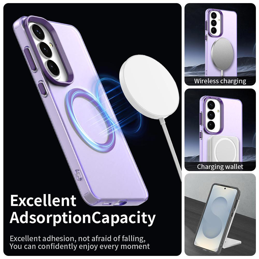 Coque MagSafe pour Samsung Galaxy S26 FE S741, Techsuit, CandyCase, violette
