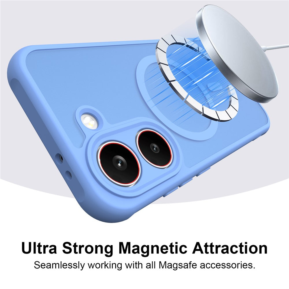 MagSafe Case for Samsung Galaxy S26 FE S741, Techsuit, HaloFrost II, Blue