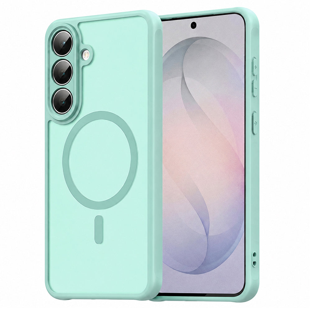 Coque MagSafe pour Samsung Galaxy S26 FE S741, Techsuit, HaloFrost II, Vert Clair