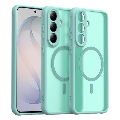 Coque MagSafe pour Samsung Galaxy S26 FE S741, Techsuit, HaloFrost II, Vert Clair