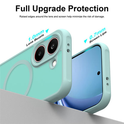 Coque MagSafe pour Samsung Galaxy S26 FE S741, Techsuit, HaloFrost II, Vert Clair