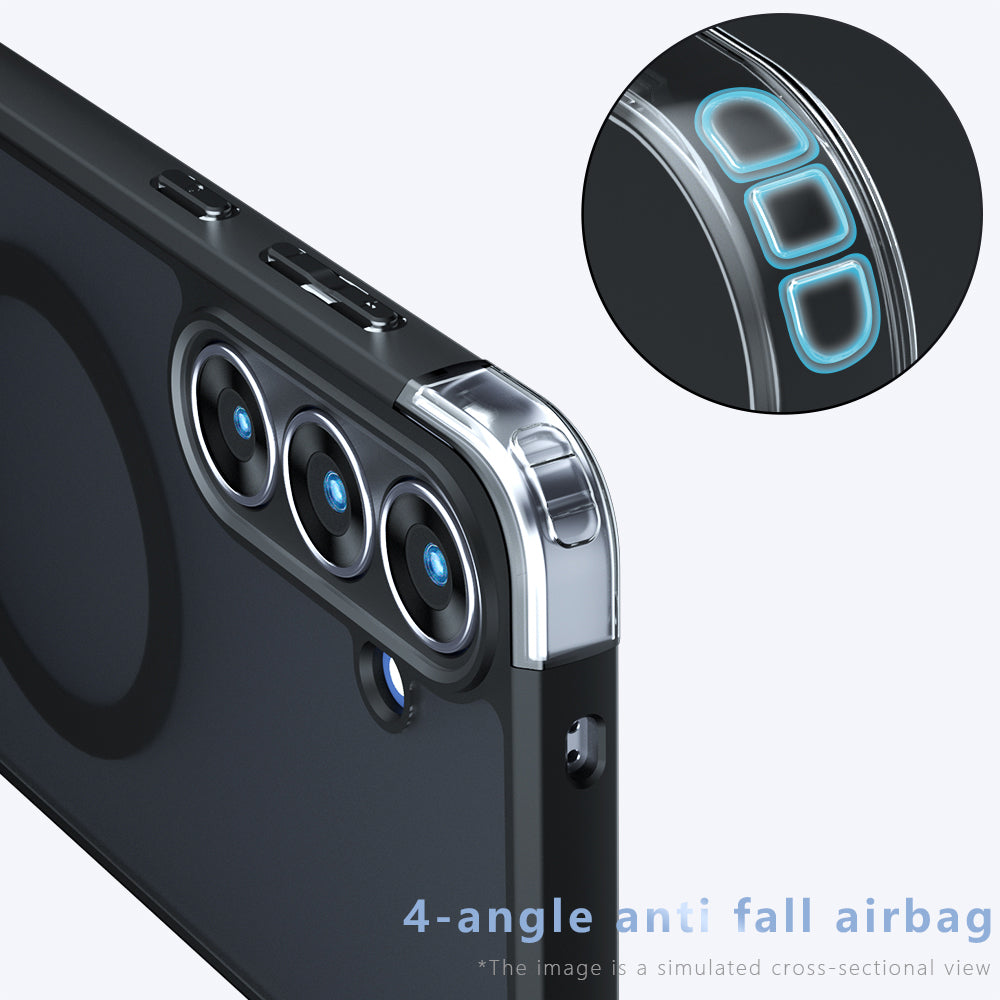 MagSafe-Hülle für Samsung Galaxy S26 FE, Techsuit, PureFrost, Satin Schwarz