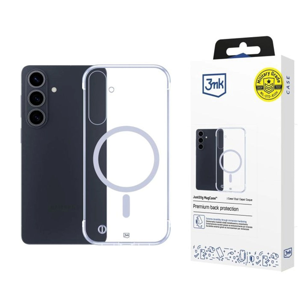 MagSafe-Hülle für Samsung Galaxy S26 Plus S947, 3MK, nur 20g, transparent