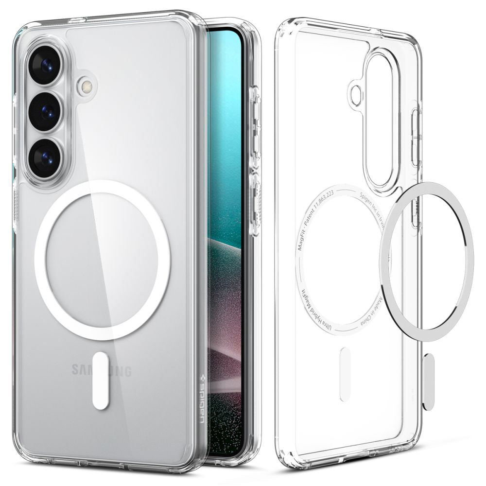 Étui MagSafe pour Samsung Galaxy S26 Plus S947, Spigen, Ultra Hybrid, Transparent Blanc ACS10709