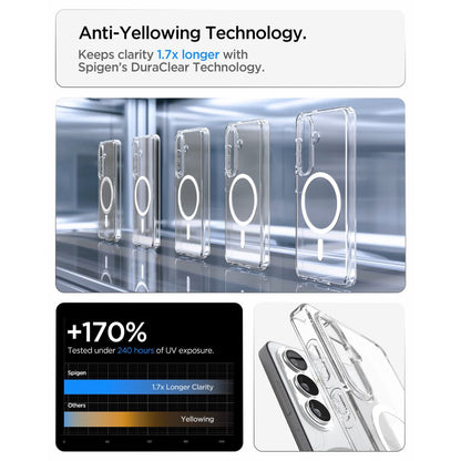 Étui MagSafe pour Samsung Galaxy S26 Plus S947, Spigen, Ultra Hybrid, Transparent Blanc ACS10709
