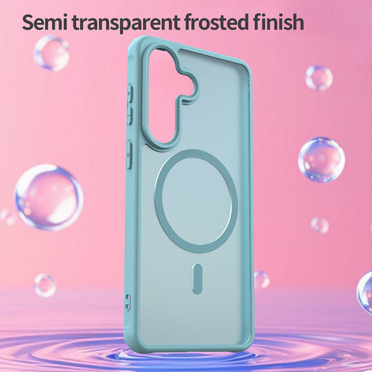 Coque MagSafe pour Samsung Galaxy S26 Plus, Techsuit, HaloFrost II, Vert Clair