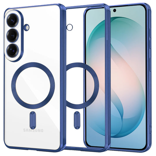 Étui MagSafe pour Samsung Galaxy S26 Plus, Techsuit, Luxury Crystal, Bleu Foncé