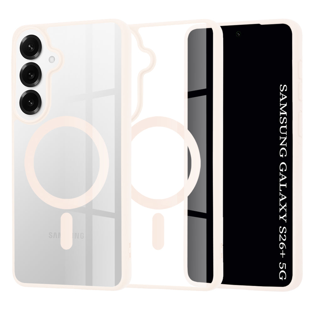 Étui MagSafe pour Samsung Galaxy S26 Plus, Techsuit, Pro, Rose