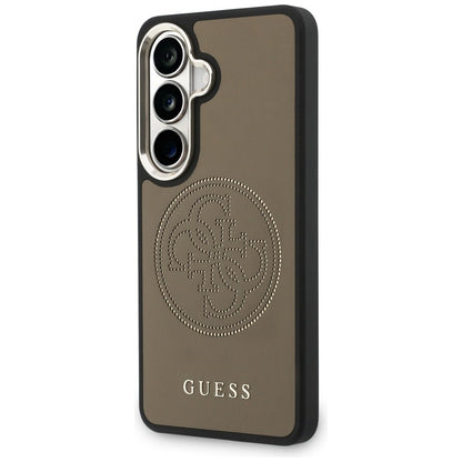 Étui MagSafe pour Samsung Galaxy S26 S942, Guess, Logo Perforé, Marron