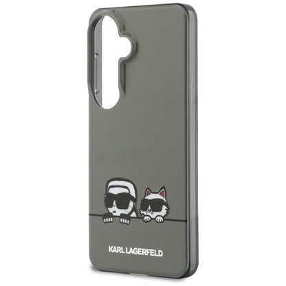 Housse MagSafe pour Samsung Galaxy S26 S942, Karl Lagerfeld, IML Karl & Choupette Peekaboo Logo, Noire