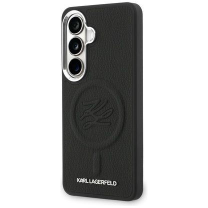 Étui MagSafe pour Samsung Galaxy S26 S942, Karl Lagerfeld, Logo Initial en Relief, Noir