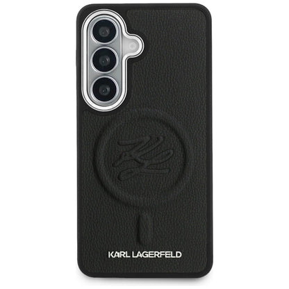 Étui MagSafe pour Samsung Galaxy S26 S942, Karl Lagerfeld, Logo Initial en Relief, Noir