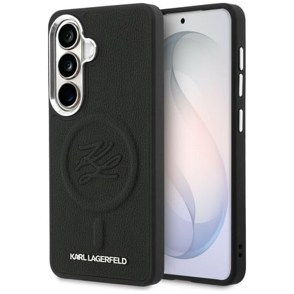 Étui MagSafe pour Samsung Galaxy S26 S942, Karl Lagerfeld, Logo Initial en Relief, Noir