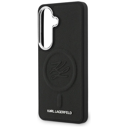 Étui MagSafe pour Samsung Galaxy S26 S942, Karl Lagerfeld, Logo Initial en Relief, Noir