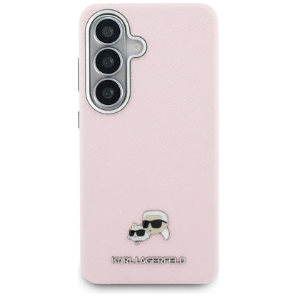 Étui MagSafe pour Samsung Galaxy S26 S942, Karl Lagerfeld, Karl & Choupette Head's Pin, Rose