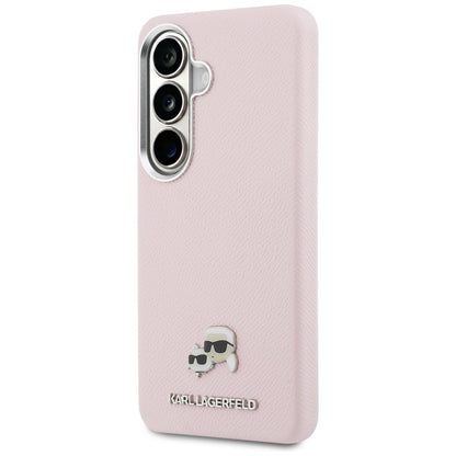 Étui MagSafe pour Samsung Galaxy S26 S942, Karl Lagerfeld, Karl & Choupette Head's Pin, Rose