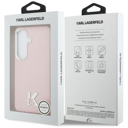MagSafe Hülle für Samsung Galaxy S26 S942, Karl Lagerfeld, Karl Head Logo, Rosa