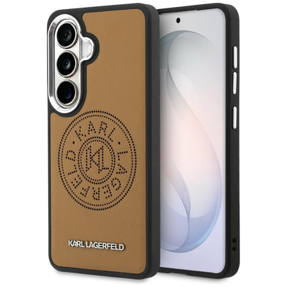 Étui MagSafe pour Samsung Galaxy S26 S942, Karl Lagerfeld, Karl Round Point Logo, Marron