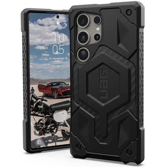 Coque MagSafe pour Samsung Galaxy S26 S942, Urban Armor Gear, Monarch Pro Carbon, noire