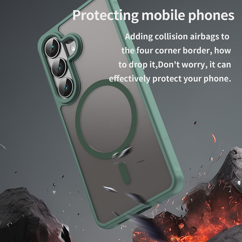 MagSafe Hülle für Samsung Galaxy S26, Techsuit, HaloFrost II, Grün