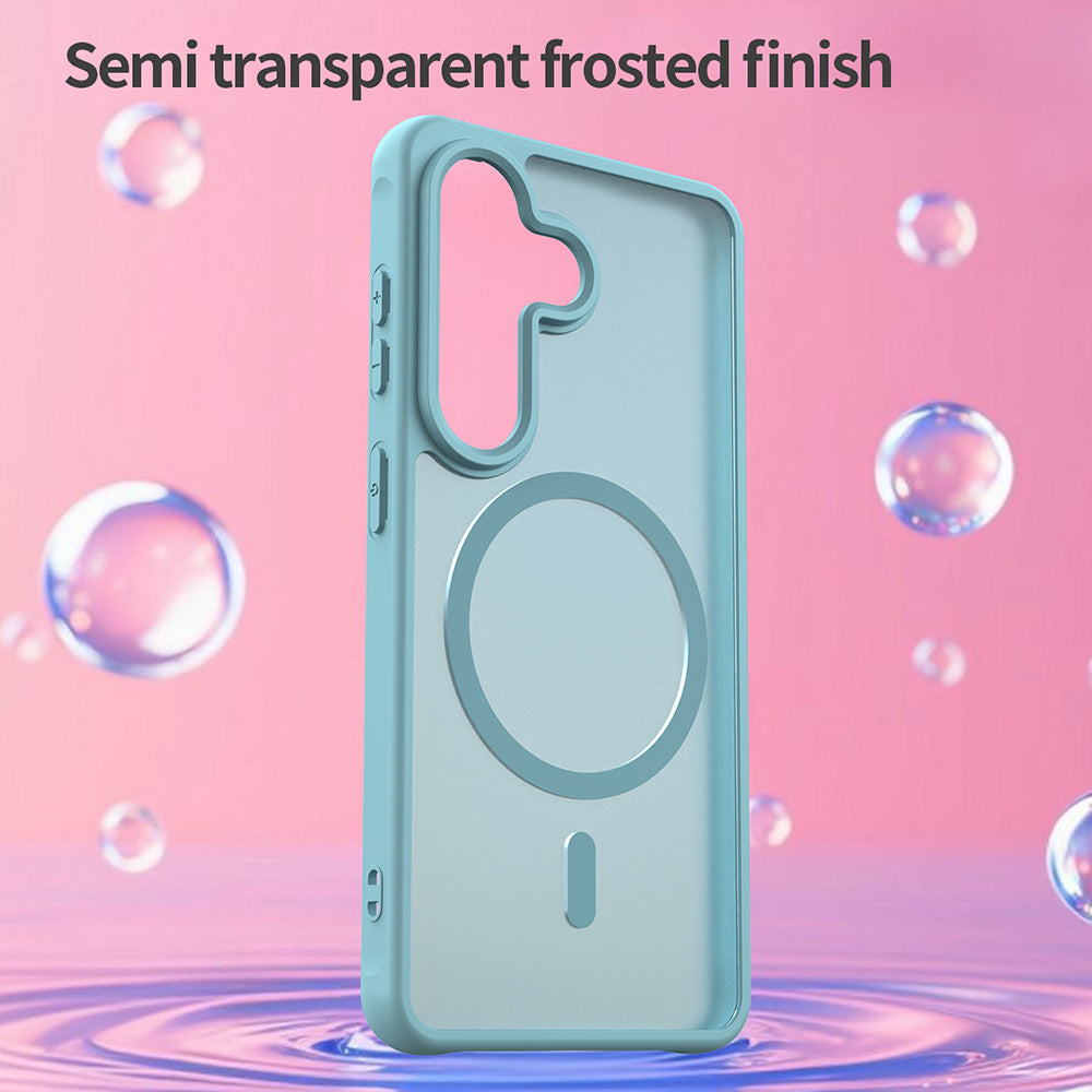 Coque MagSafe pour Samsung Galaxy S26, Techsuit, HaloFrost II, Vert Clair