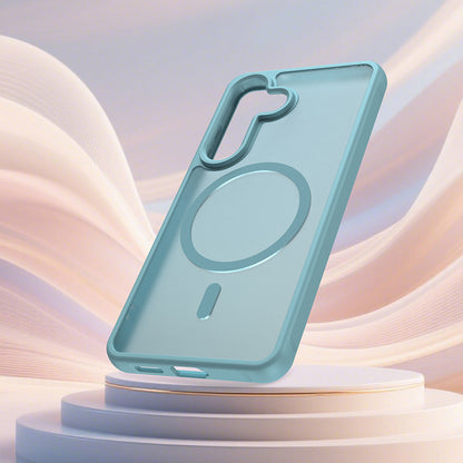 Coque MagSafe pour Samsung Galaxy S26, Techsuit, HaloFrost II, Vert Clair