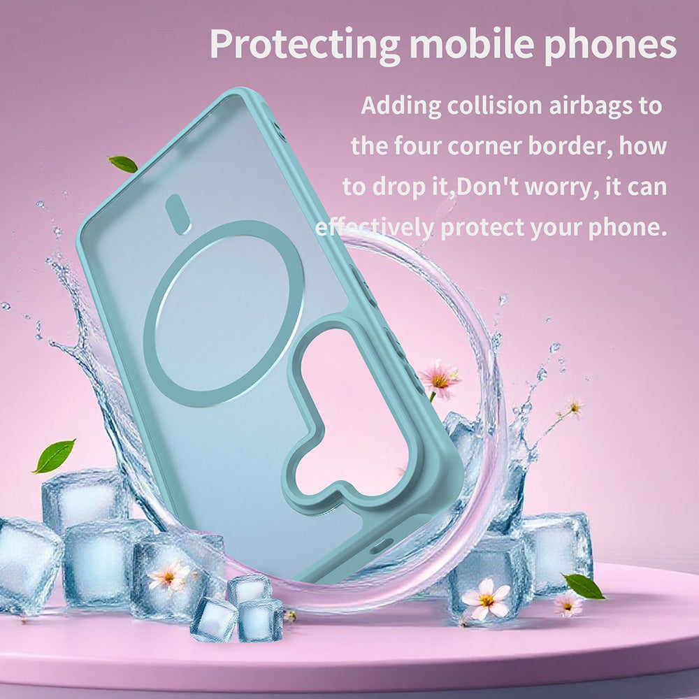 Coque MagSafe pour Samsung Galaxy S26, Techsuit, HaloFrost II, Vert Clair