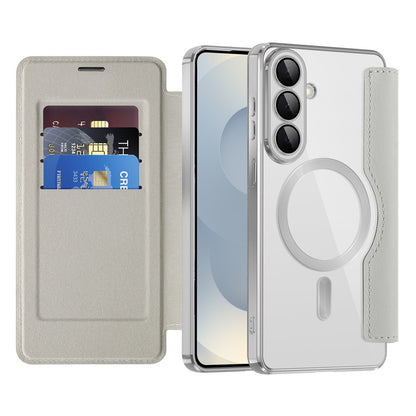 MagSafe Case for Samsung Galaxy S26 S942, Techsuit, SmartMag Book, Gray