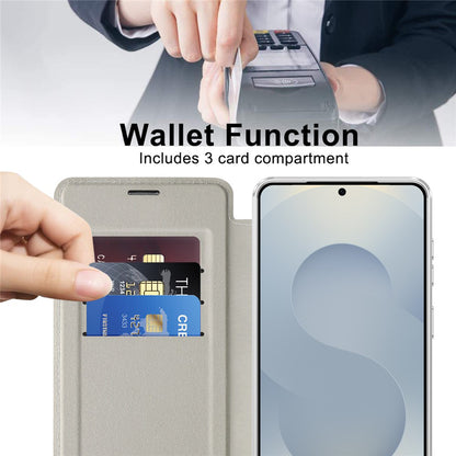 MagSafe Case for Samsung Galaxy S26 S942, Techsuit, SmartMag Book, Gray