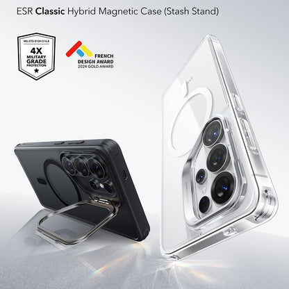 Housse MagSafe pour Samsung Galaxy S26 Ultra S948, ESR, Classic Hybrid Kickstand, Noir Satiné