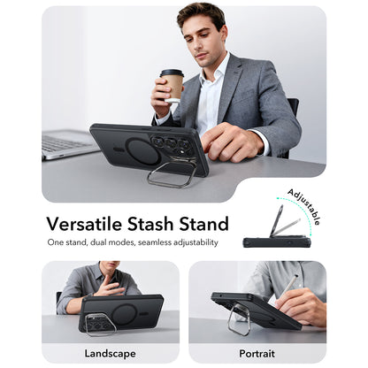 Housse MagSafe pour Samsung Galaxy S26 Ultra S948, ESR, Classic Hybrid Kickstand, Noir Satiné