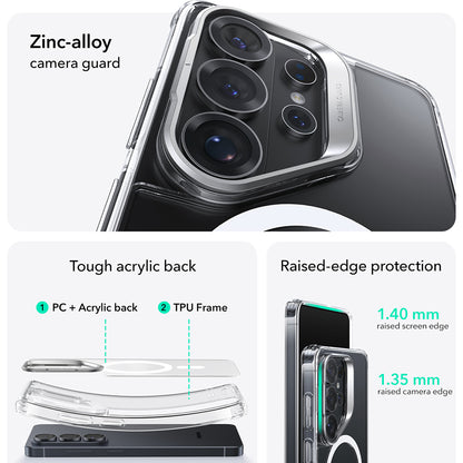 Coque MagSafe pour Samsung Galaxy S26 Ultra, ESR, Classic Hybrid Kickstand, Transparente