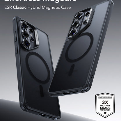 Housse MagSafe pour Samsung Galaxy S26 Ultra, ESR, Classic Hybrid, Noir Satiné