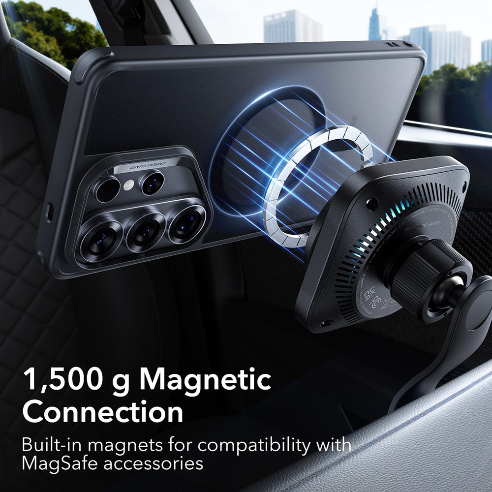 Housse MagSafe pour Samsung Galaxy S26 Ultra, ESR, Classic Hybrid, Noir Satiné