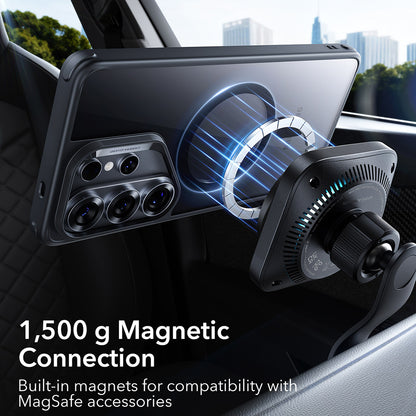 Coque MagSafe pour Samsung Galaxy S26 Ultra, ESR, Classic Hybrid, Noire Transparente