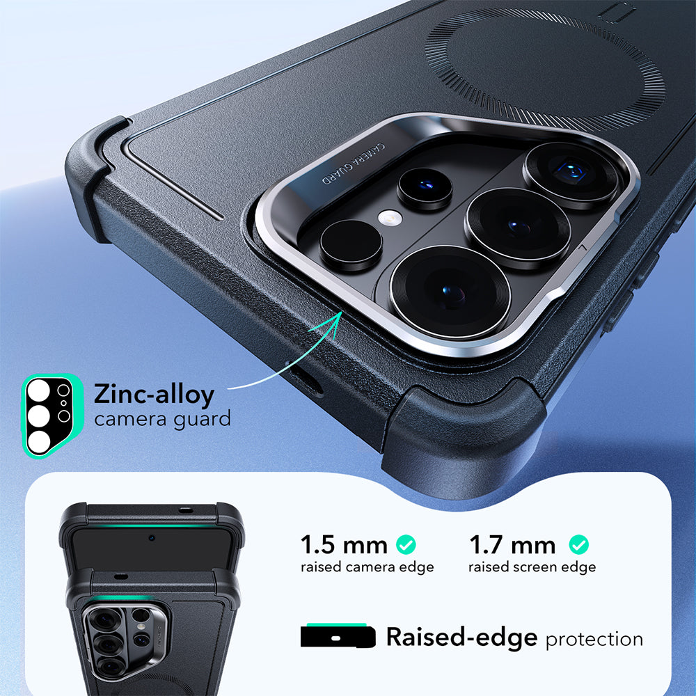 MagSafe Case for Samsung Galaxy S26 Ultra, ESR, Cyber Armor Kickstand, Blue