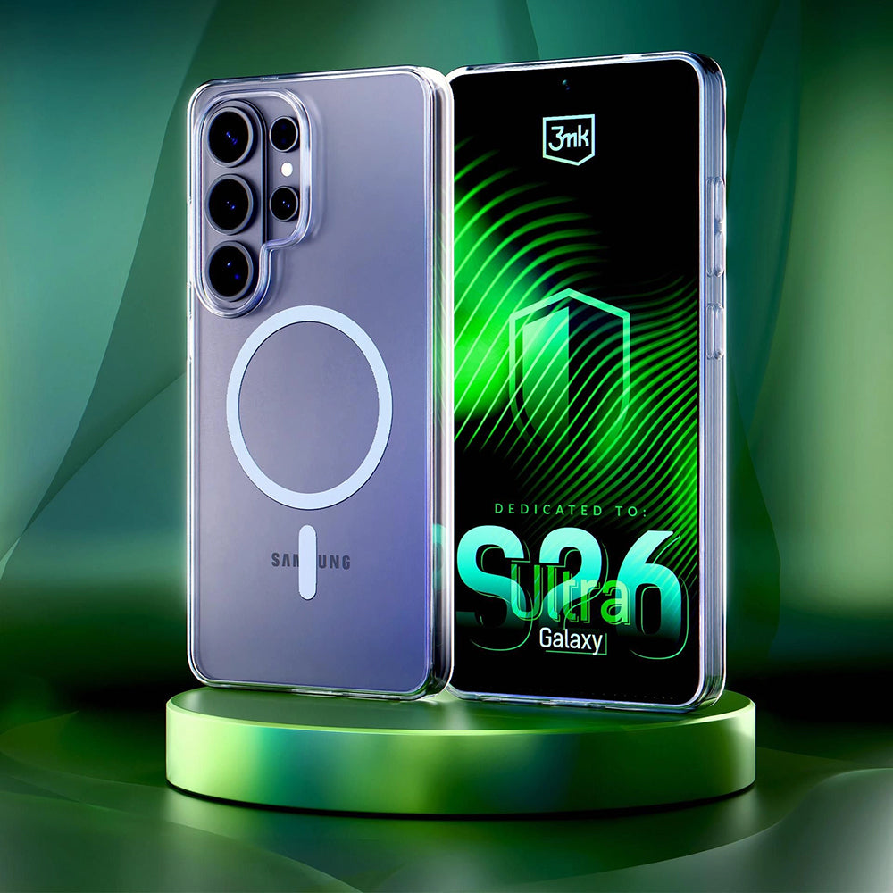 Étui MagSafe pour Samsung Galaxy S26 Ultra S948, 3MK, Clear MagCase, Transparent