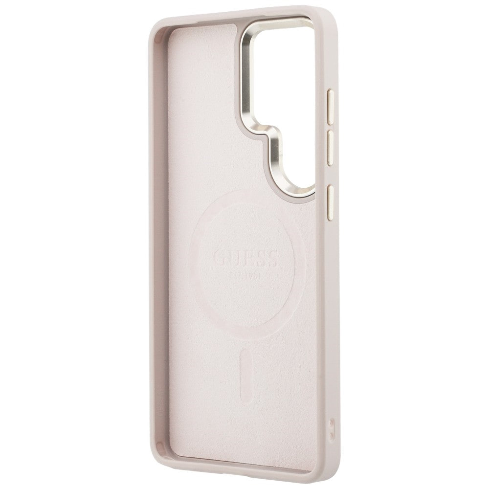 Étui MagSafe pour Samsung Galaxy S26 Ultra S948, Guess, 4G Embossed Ring, Rose