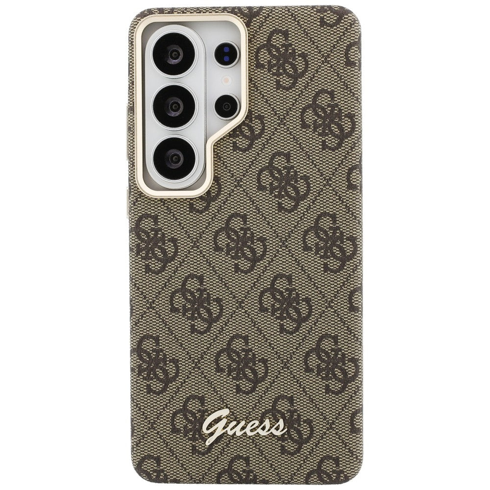 Housse MagSafe pour Samsung Galaxy S26 Ultra S948, Guess, Logo Script 4G, Marron