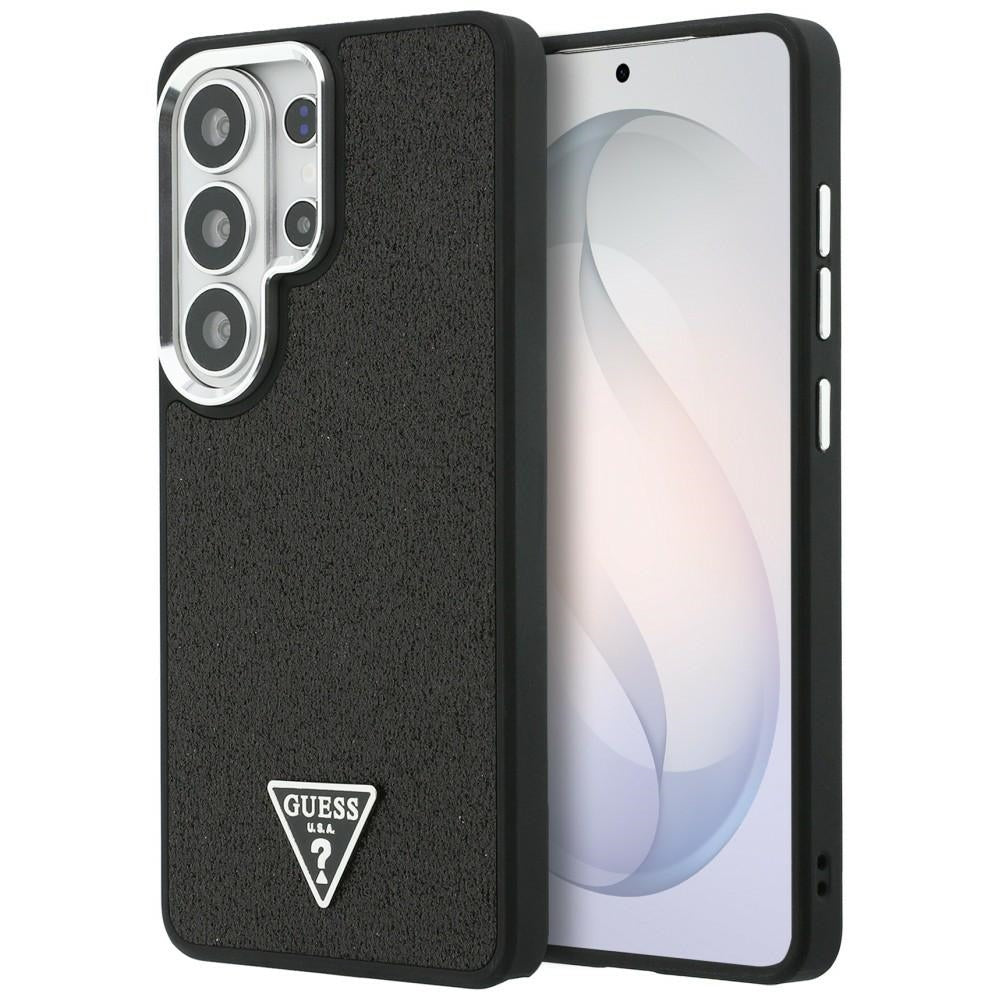 Étui MagSafe pour Samsung Galaxy S26 Ultra S948, Guess, logo triangle pailleté fixe, noir