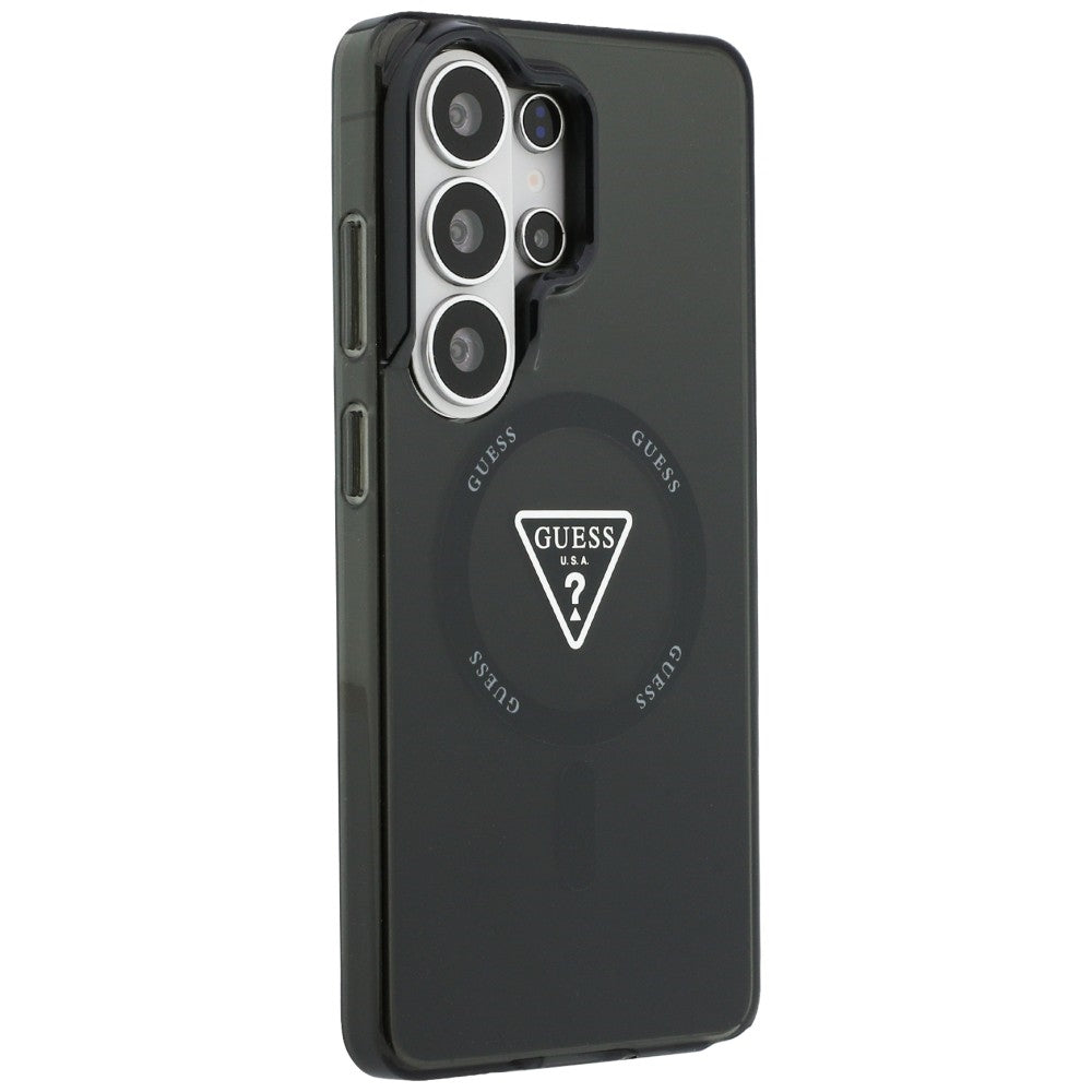 MagSafe Case for Samsung Galaxy S26 Ultra S948, Guess, IML Gradient Triangle Logo, Black