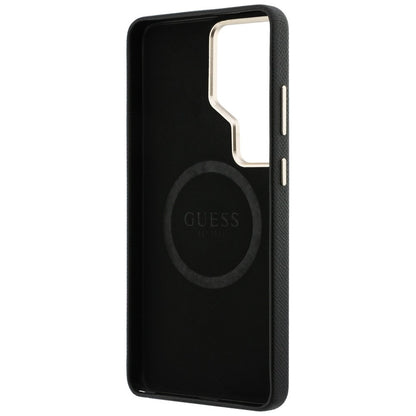 MagSafe Hülle für Samsung Galaxy S26 Ultra S948, Guess, Rhinestone Round Logo, Schwarz