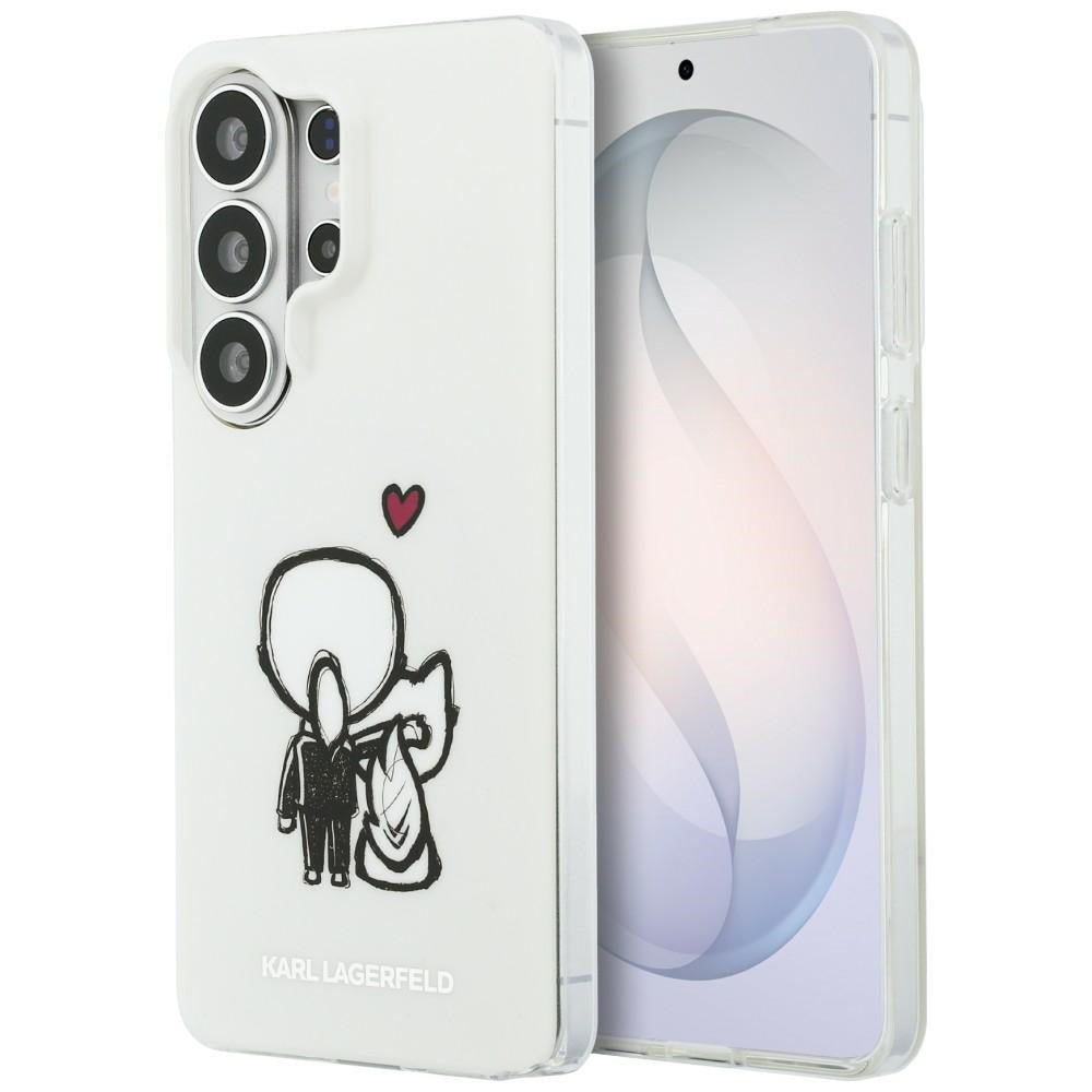 MagSafe-Hülle für Samsung Galaxy S26 Ultra S948, Karl Lagerfeld, IML Karl & Choupette Back Logo, Weiß