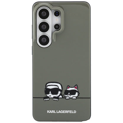 Étui MagSafe pour Samsung Galaxy S26 Ultra S948, Karl Lagerfeld, IML Karl & Choupette Peekaboo Logo, Noir