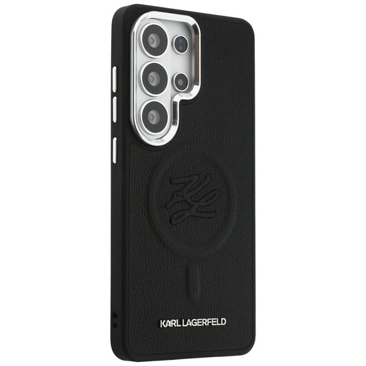 MagSafe Case for Samsung Galaxy S26 Ultra S948, Karl Lagerfeld, Initial Logo Debossed, Black