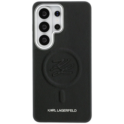 Étui MagSafe pour Samsung Galaxy S26 Ultra S948, Karl Lagerfeld, Logo Initial en Relief, Noir